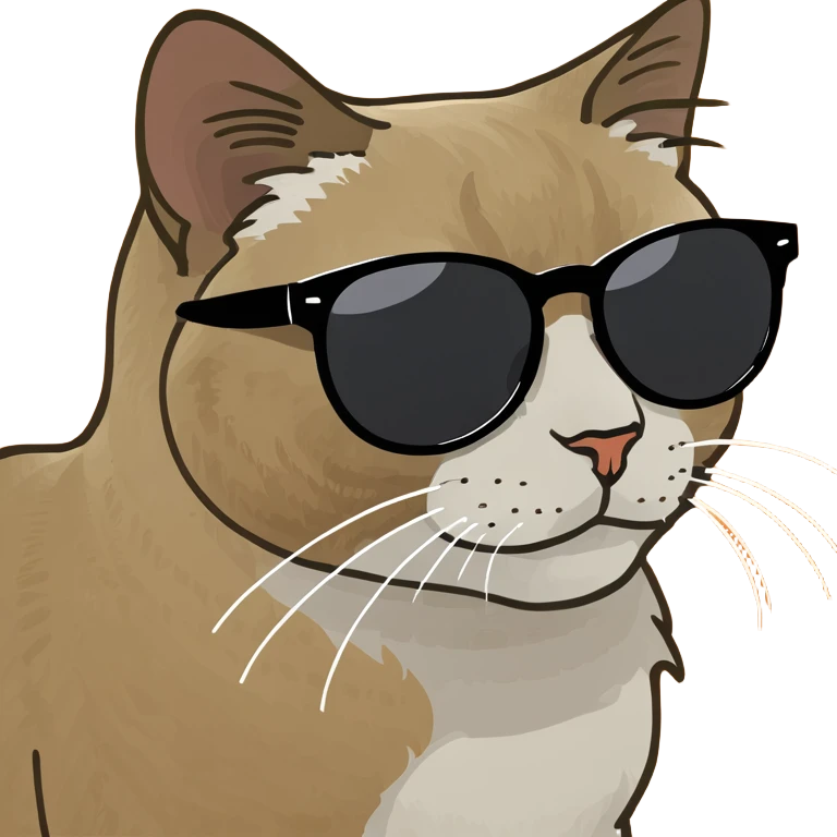 Cat with sunglasses emoji
