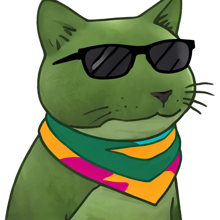 Cat with sunglasses emoji