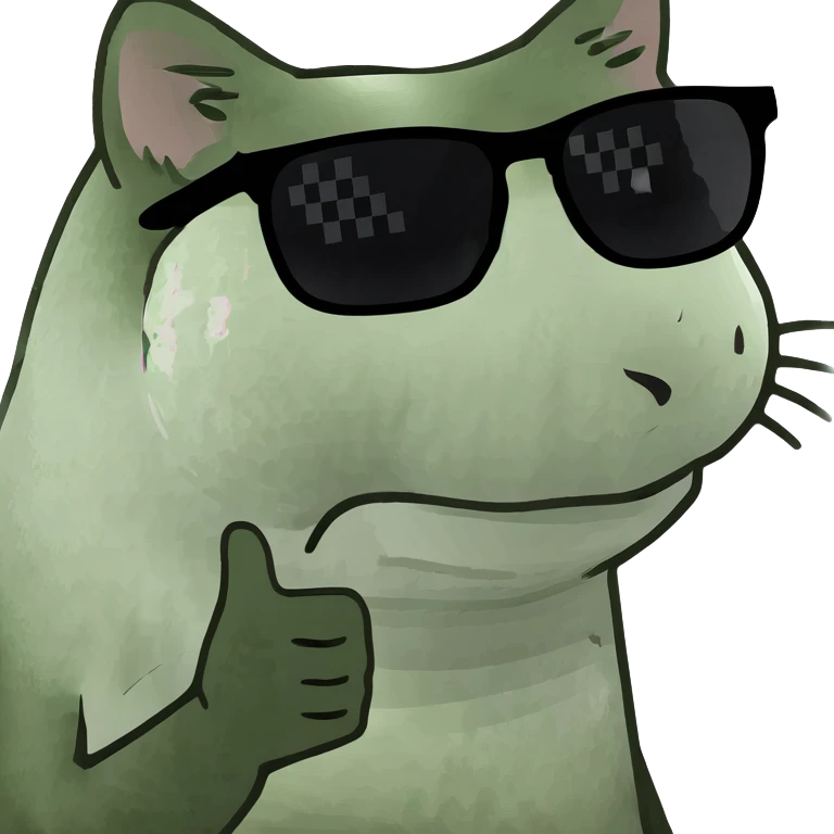 Cat with sunglasses emoji