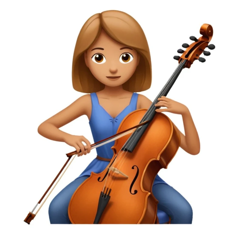 girl playing cello emoji