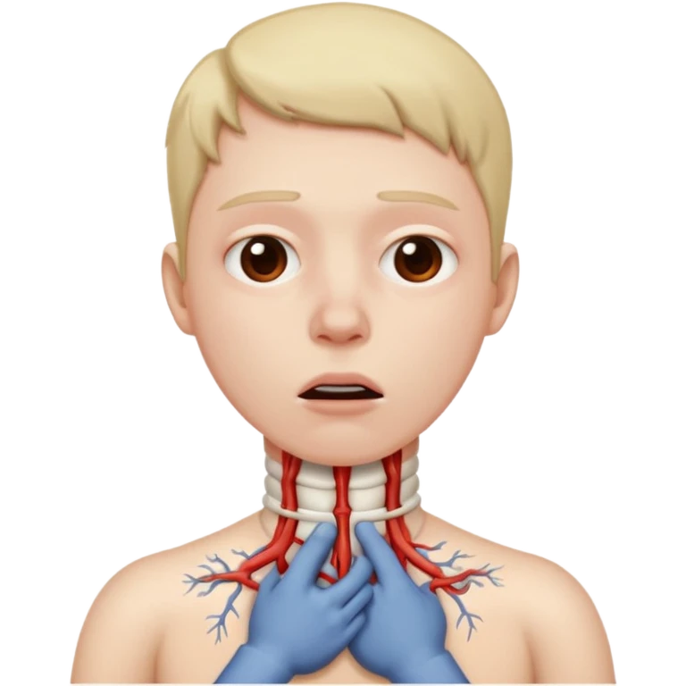 Choking throat emoji