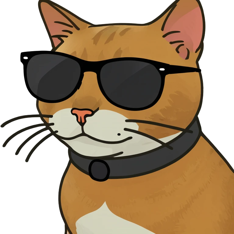 Cat with sunglasses emoji
