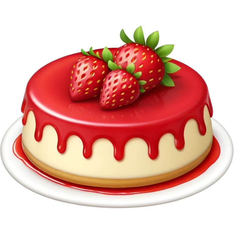 Strawberry flan emoji