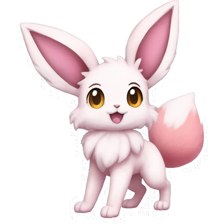 Sylveon-Eevee-Bunny-Fox-Pokémon-fusion full body emoji