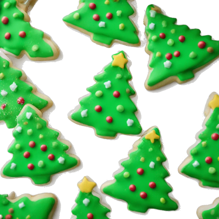 Christmas tree sugar cookie emoji