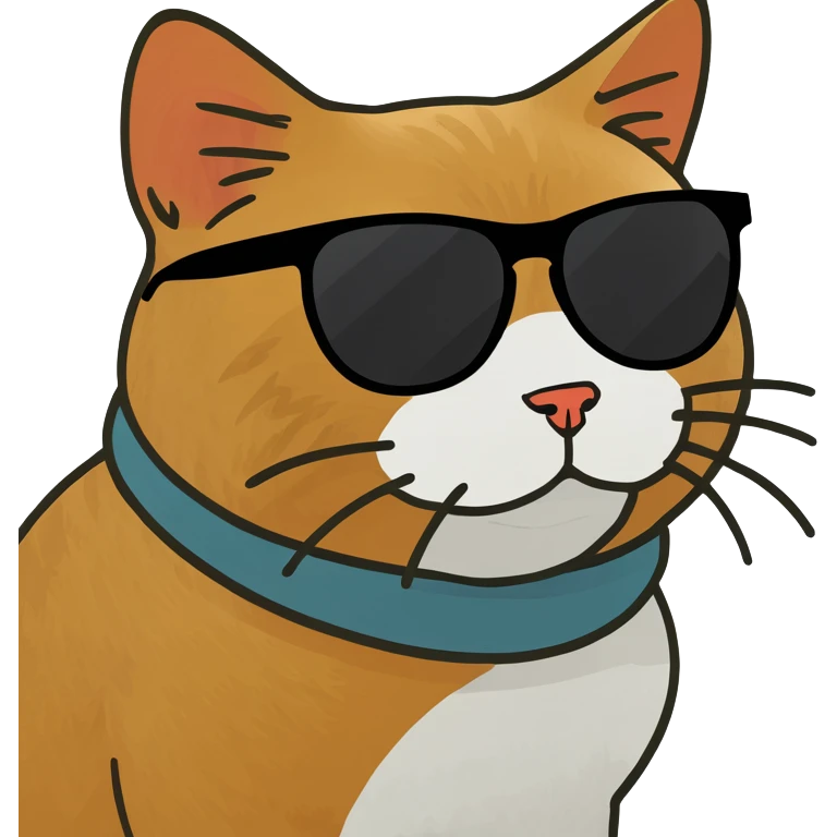 Cat with sunglasses emoji