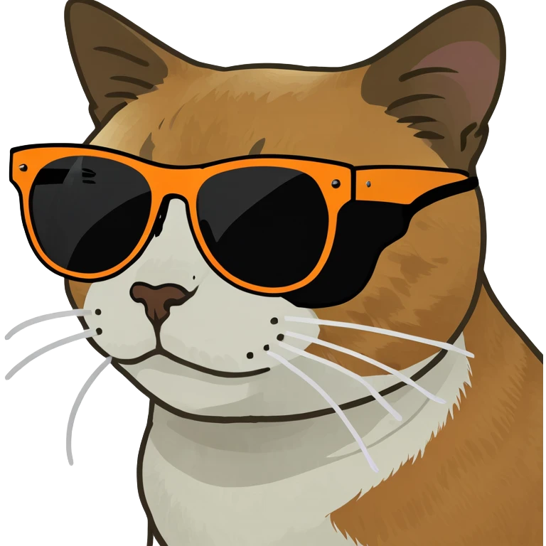 Cat with sunglasses emoji
