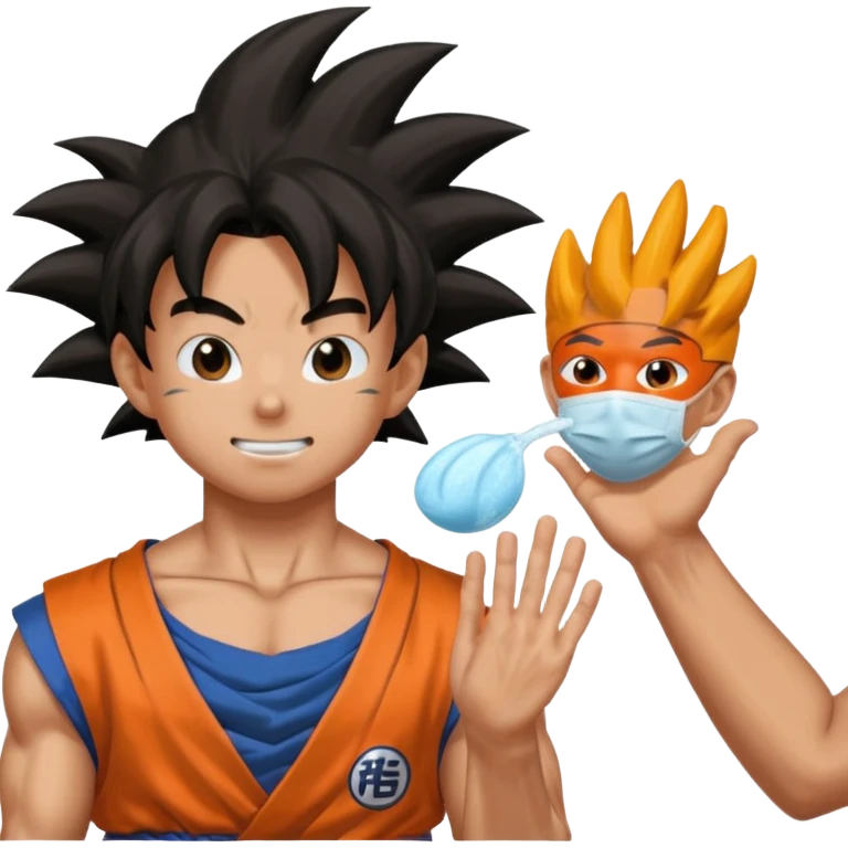Goku catches rilley's hand soap Tyler face mask funny  emoji