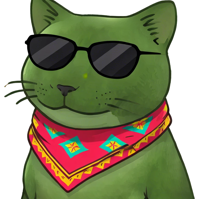 Cat with sunglasses emoji