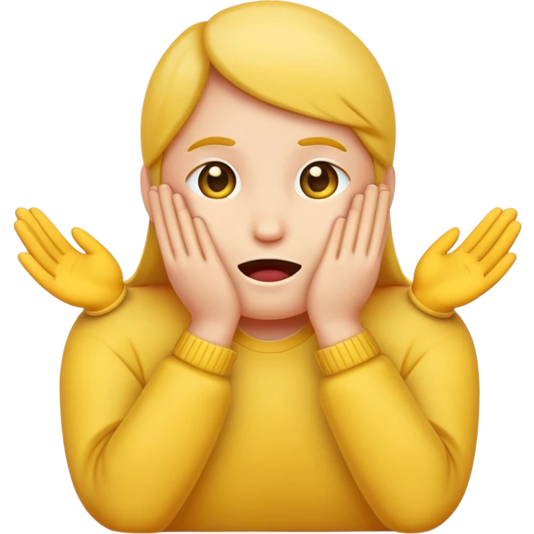 Shy emoji with a have over the mouth  emoji