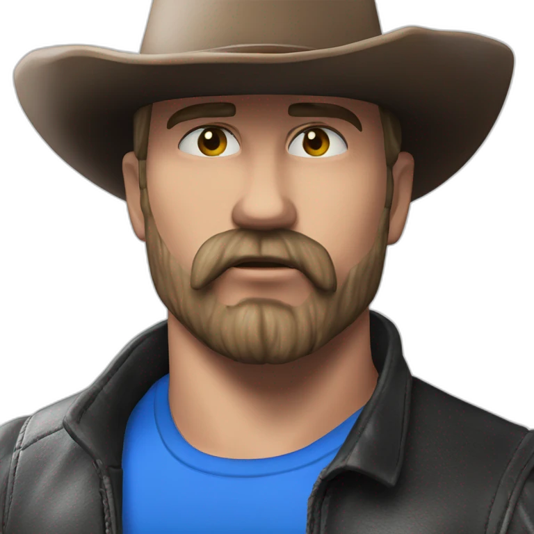 "Manly Cowboy in Leather Hat" emoji