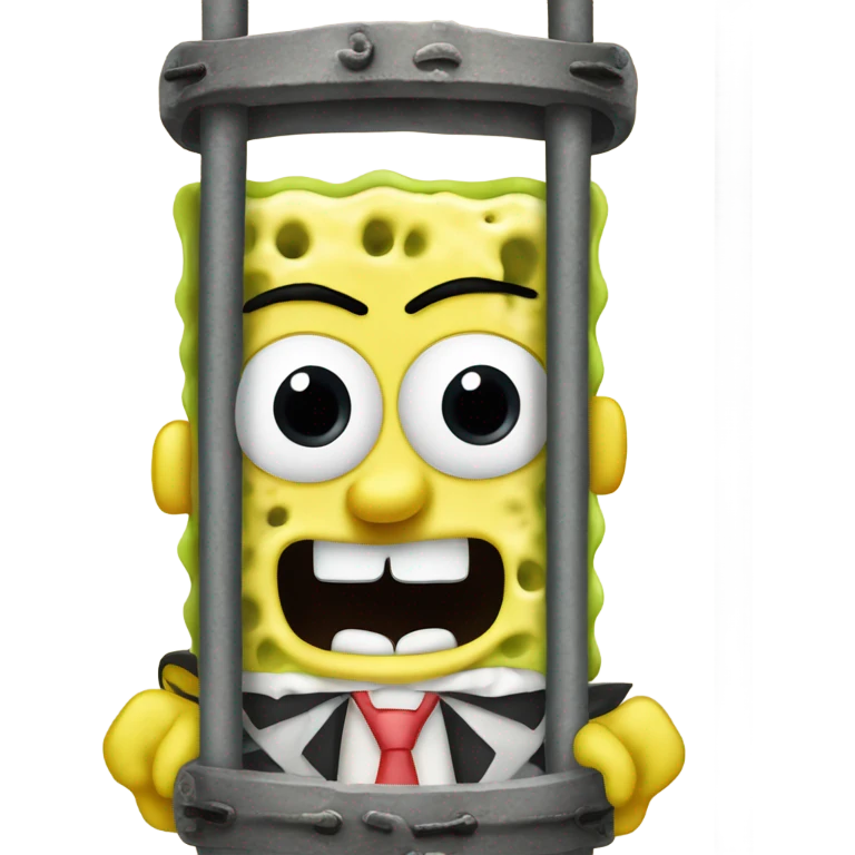 SpongeBob saying “You’re going to prison” emoji