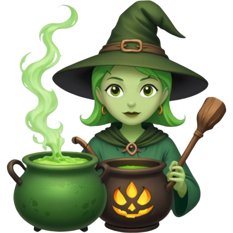 green witch cooking potion emoji