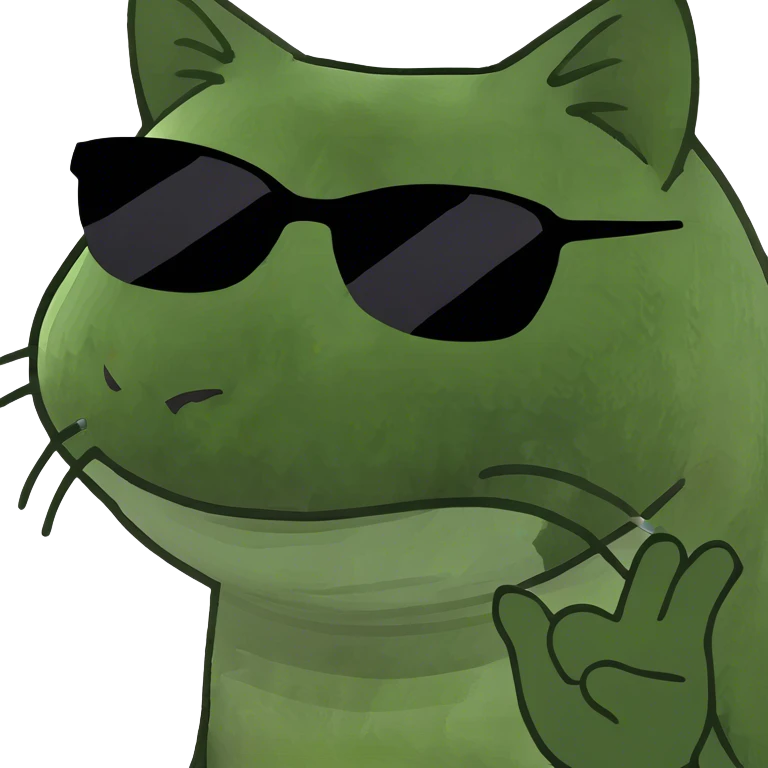 Cat with sunglasses emoji