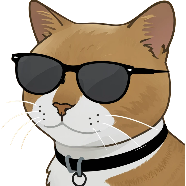 Cat with sunglasses emoji