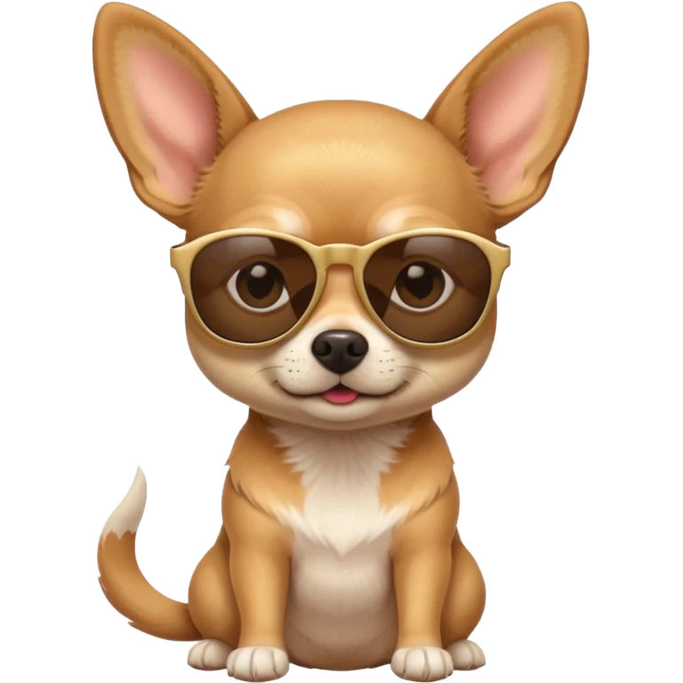 Chihuahua with sunglasses emoji