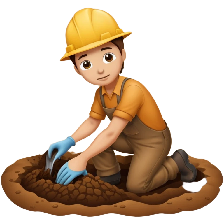 Digging in tan wet whole  emoji