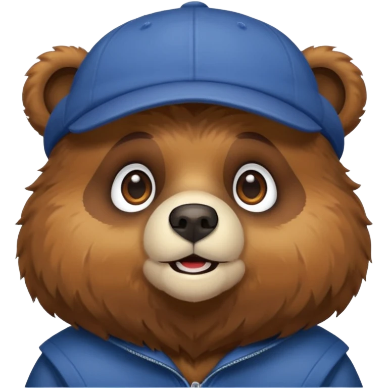 Bear with cap emoji
