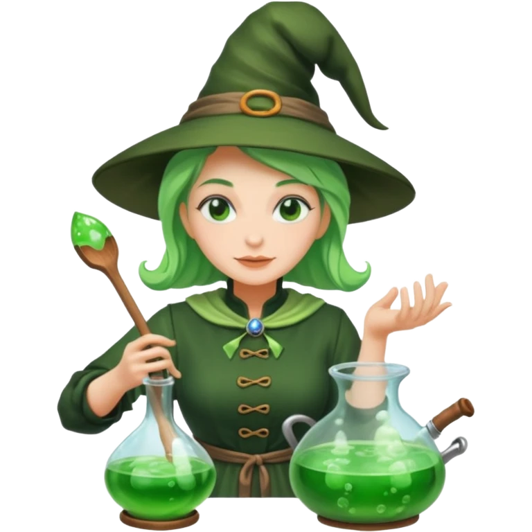 green witch cooking potion emoji