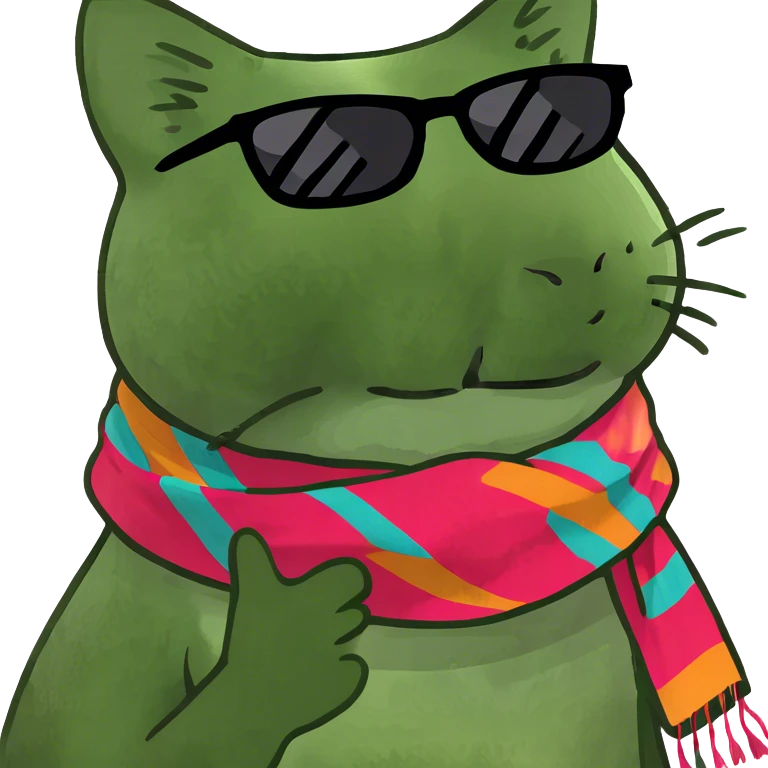 Cat with sunglasses emoji