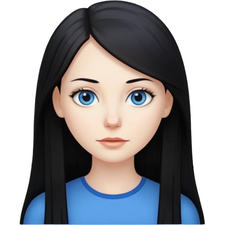 Mujer blanca con pelo negro liso largo emoji