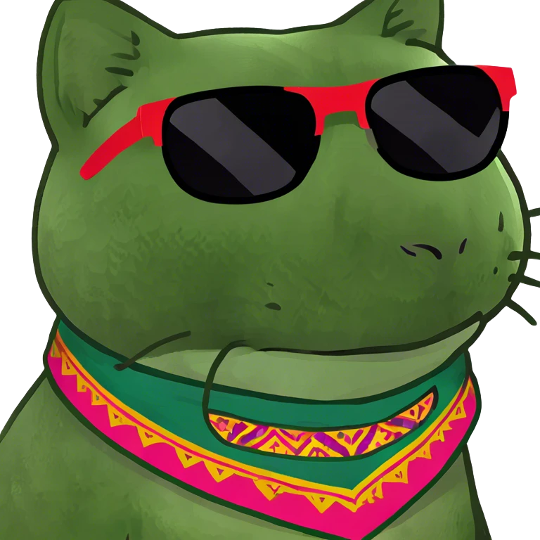 Cat with sunglasses emoji