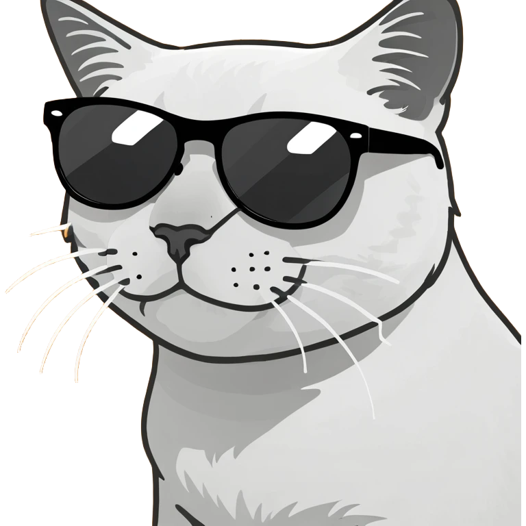 Cat with sunglasses emoji