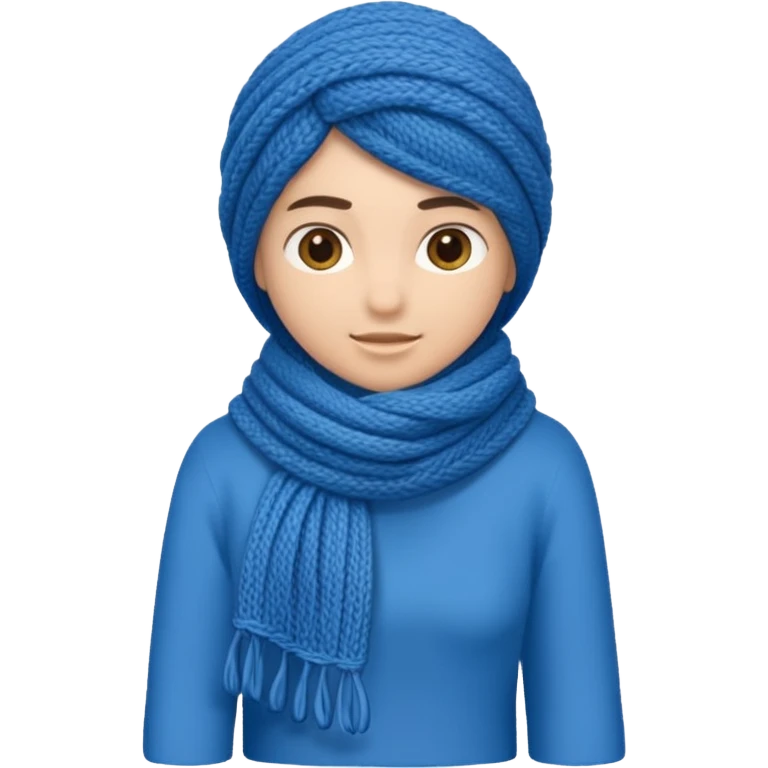 only blue scarf emoji