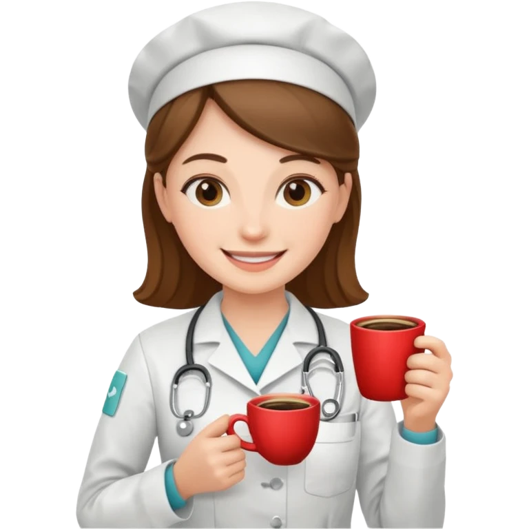 nurse holding drink emoji
