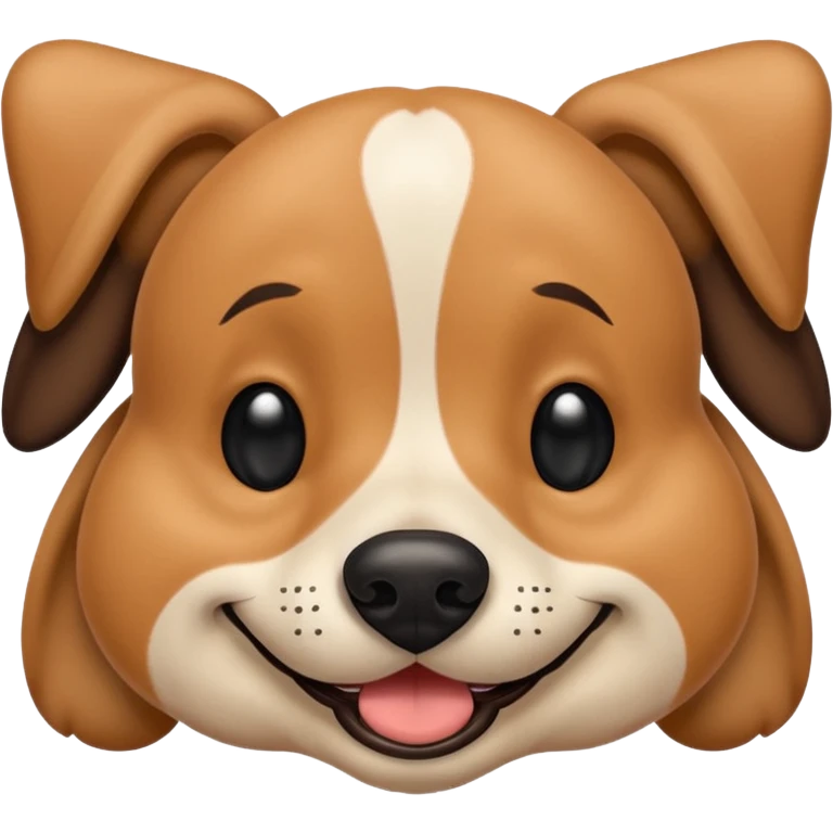 Upside down happy dog face emoji