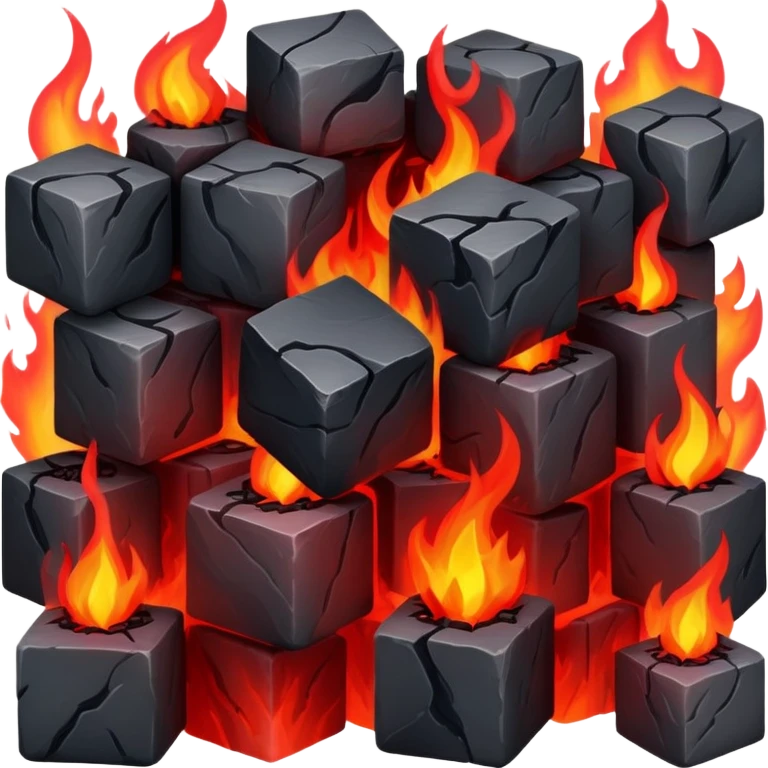cubes of burning charcoal emoji