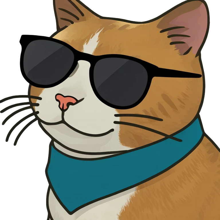 Cat with sunglasses emoji