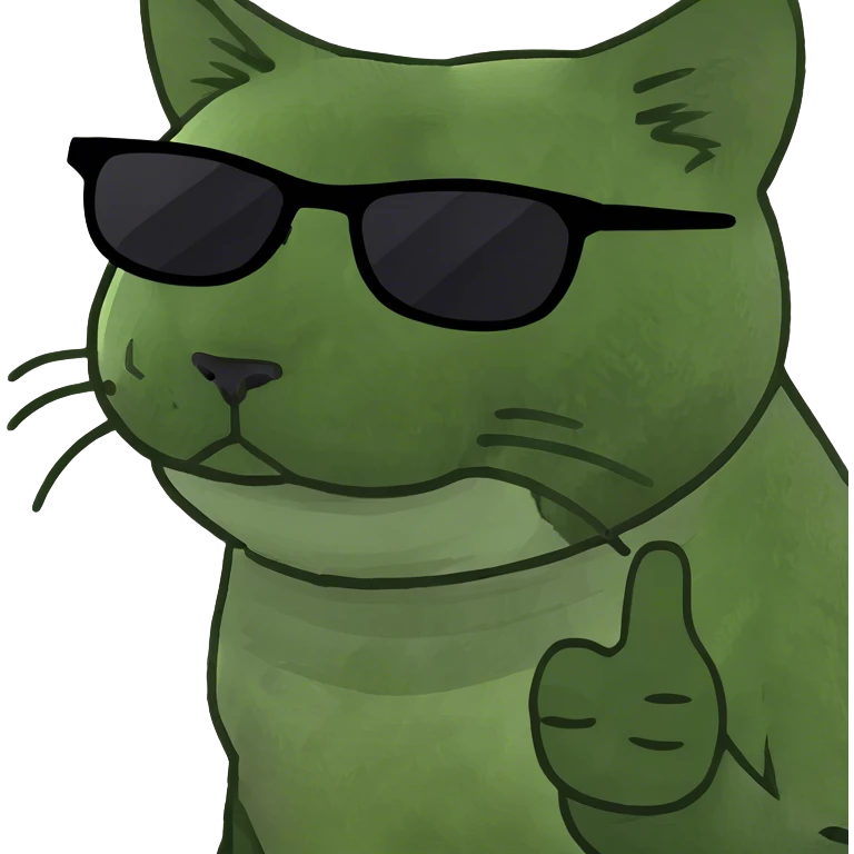 Cat with sunglasses emoji