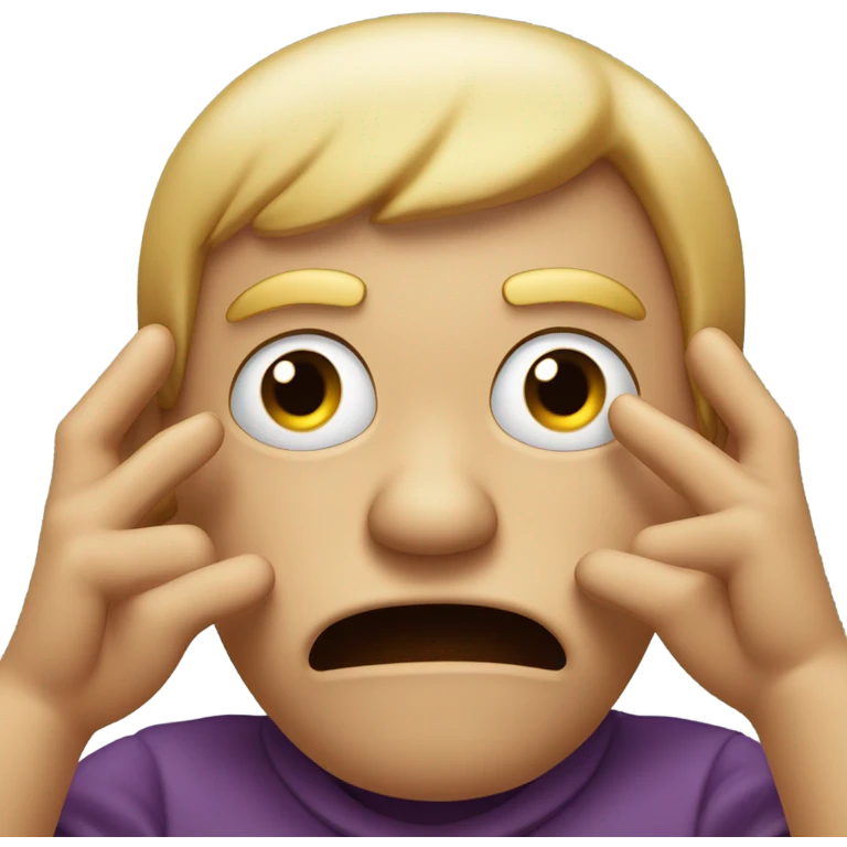 Grimace face with hands emoji