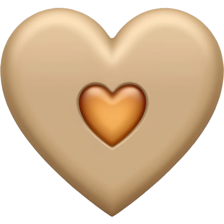 beige heart emoji