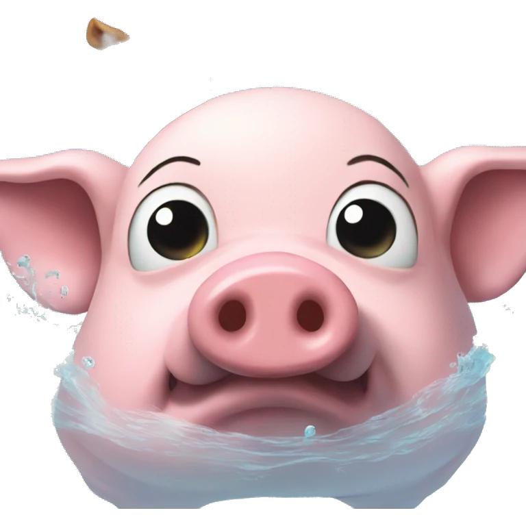 Pig in the pool emoji