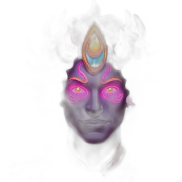 Flamboyant neon deity emoji