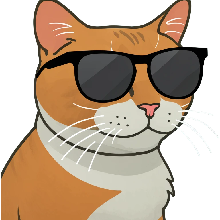 Cat with sunglasses emoji