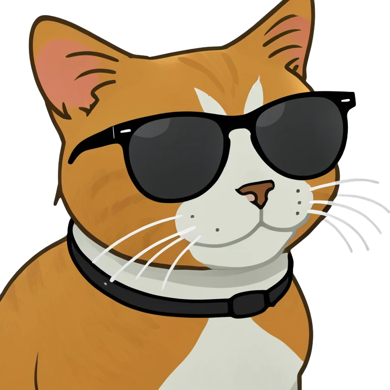 Cat with sunglasses emoji