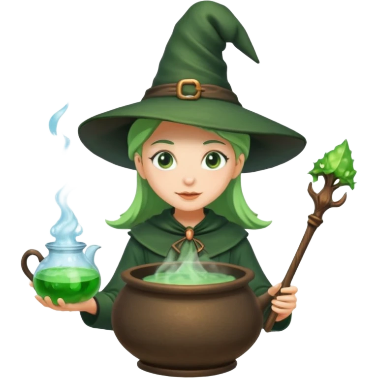 green witch cooking potion emoji