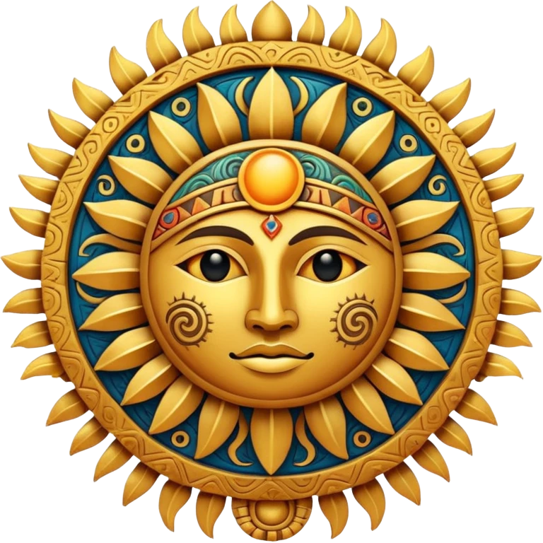 Sol y luna azteca emoji
