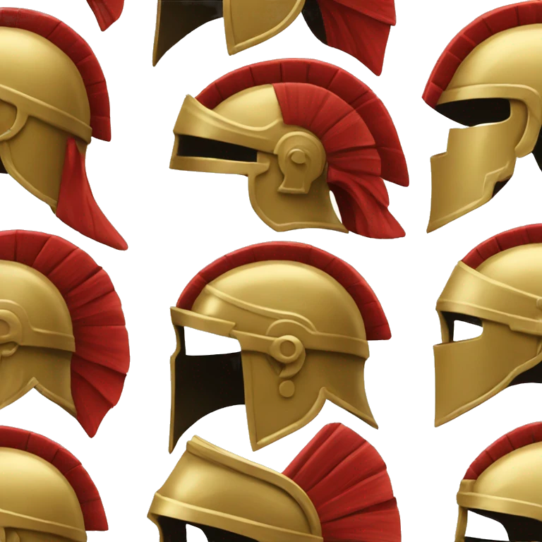 Roman warrior helmet red emoji