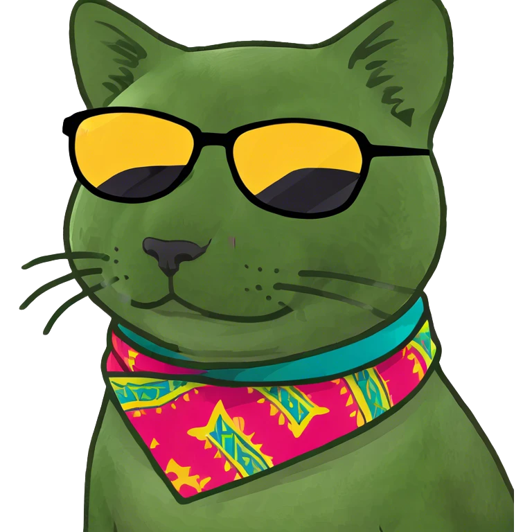 Cat with sunglasses emoji
