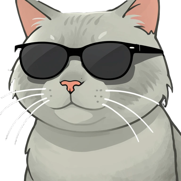 Cat with sunglasses emoji