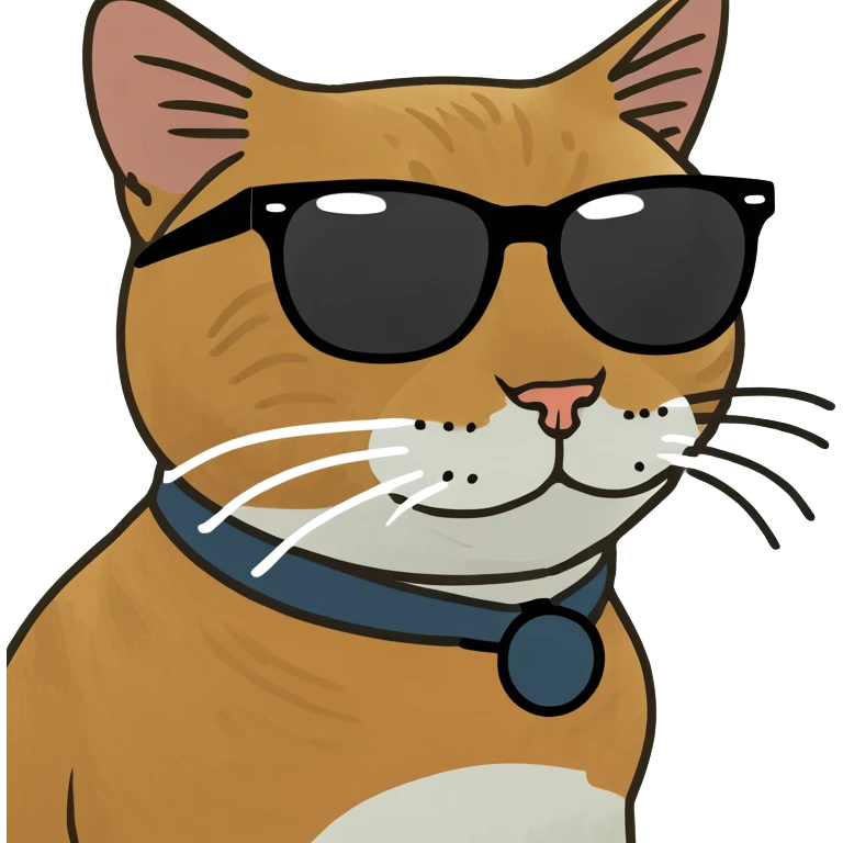 Cat with sunglasses emoji