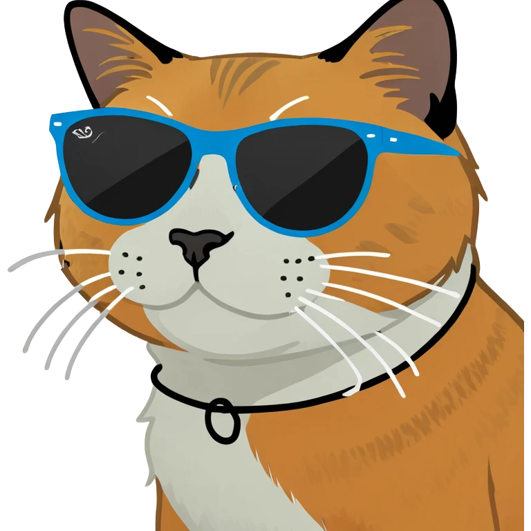 Cat with sunglasses emoji