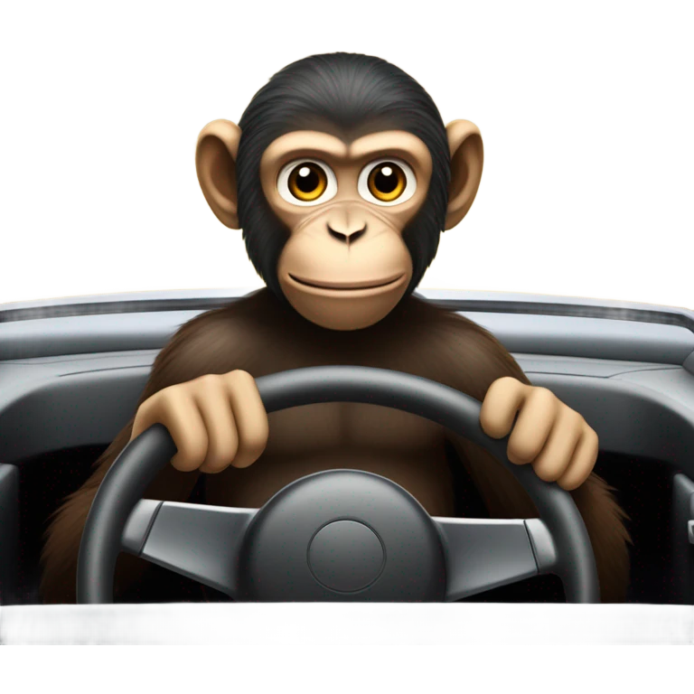 monkey driving a hellcat emoji