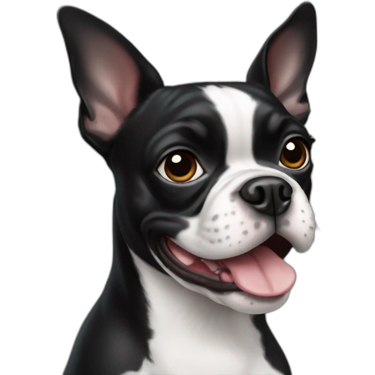Black boston terrier emoji