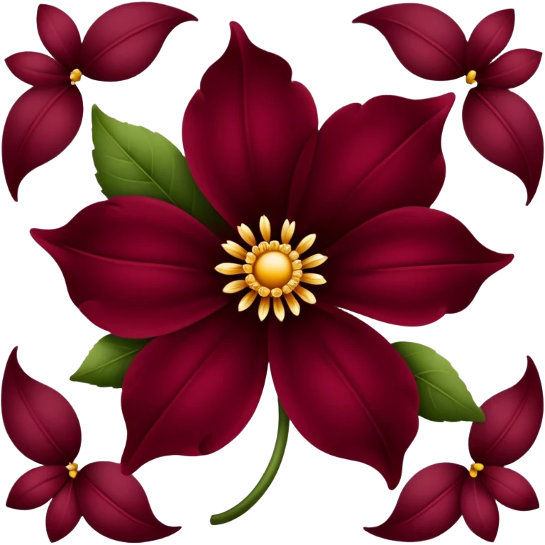 Burgundy flower emoji