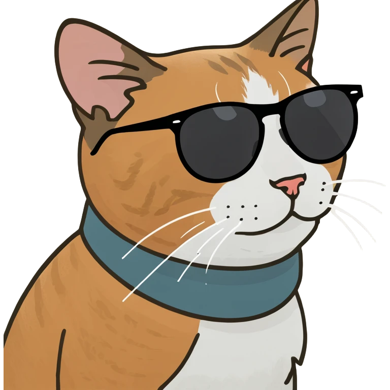 Cat with sunglasses emoji